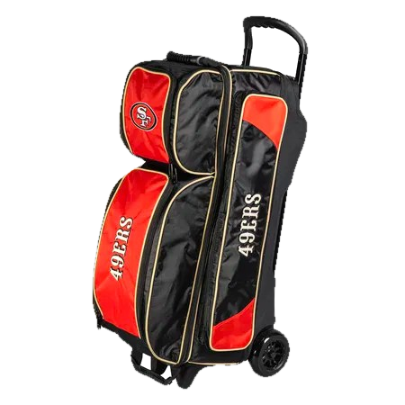 KR San Francisco 49ers Premium 3 Ball Triple Roller NFL Bowling Bag