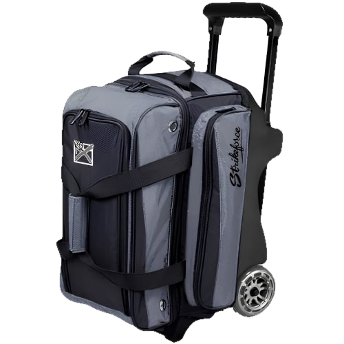 KR Strikeforce Konvoy 2 Ball Double Roller Black Smoke Bowling Bag