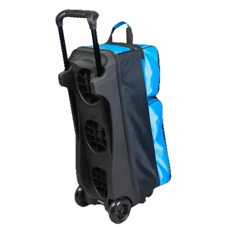 KR Strikeforce Konvoy 3 Ball Triple Roller Black Caribbean Blue Bowling Bag