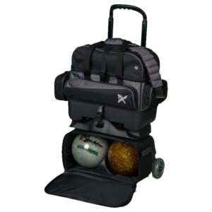 KR Strikeforce Konvoy 4 Ball Roller Black Carbon Bowling Bag