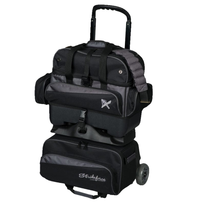 KR Strikeforce Konvoy 4 Ball Roller Black Carbon Bowling Bag