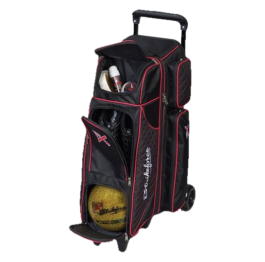 KR Strikeforce Royal Flush 4 x 4 Roller Black Red Bowling Bag