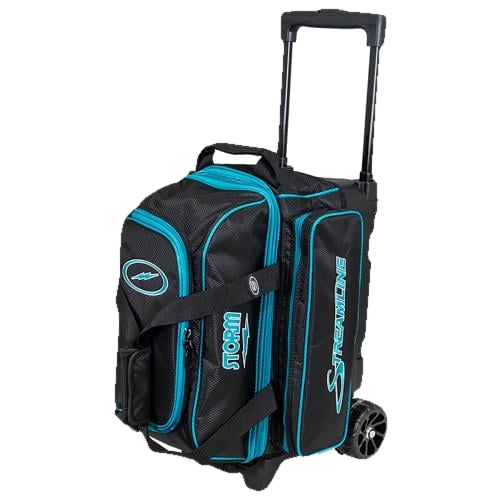 Storm Streamline 2 Ball Roller Diamond Black Aqua Bowling Bag
