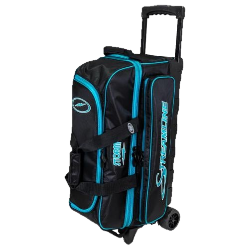 Storm Streamline 3 Ball Roller Diamond Black Aqua Bowling Bag