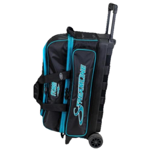 Storm Streamline 3 Ball Roller Diamond Black Aqua Bowling Bag