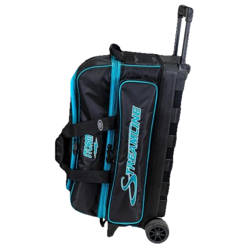 Storm Streamline 3 Ball Roller Diamond Black Aqua Bowling Bag