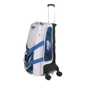 Storm 3 Ball White Blue Rolling Thunder Signature Bowling Bag