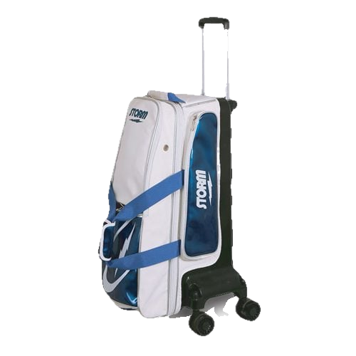 Storm 3 Ball White Blue Rolling Thunder Signature Bowling Bag