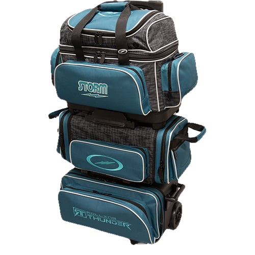 Storm 6 Ball Rolling Thunder Steel Blue Black Bowling Bag