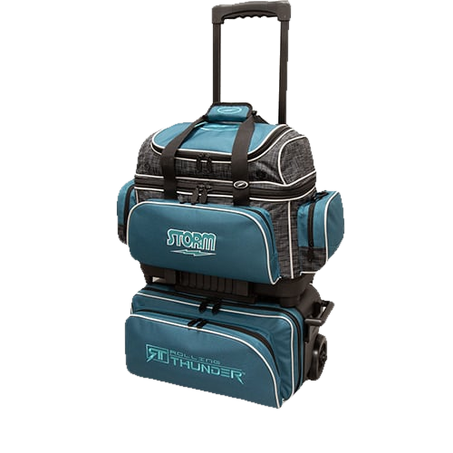 Storm 4 Ball Rolling Thunder Steel Blue Black Bowling Bag