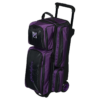 KR Strikeforce Konvoy 3 Ball Triple Roller Black Purple Bowling Bag