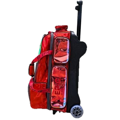 Epic 3 Ball Triple Superior Deluxe Red Holo Bowling Bag