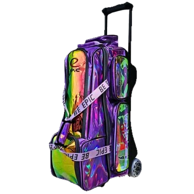 Epic 3 Ball Triple Superior Deluxe Violet Holo Bowling Bag