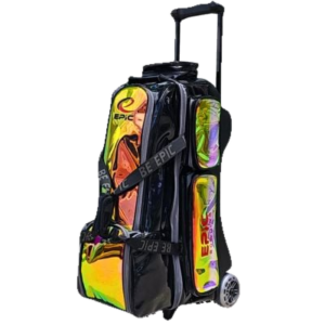 Epic 3 Ball Triple Superior Deluxe Black Holo Bowling Bag