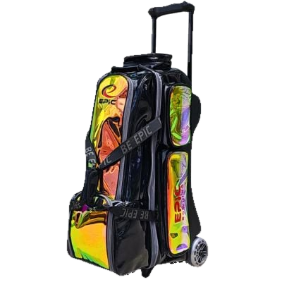 Epic 3 Ball Triple Superior Deluxe Black Holo Bowling Bag
