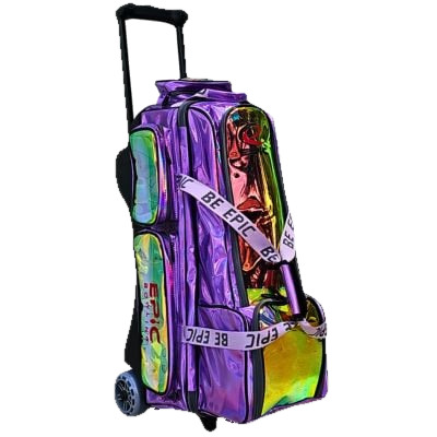 Epic 3 Ball Triple Superior Deluxe Violet Holo Bowling Bag