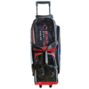 Epic 3 Ball Triple Luminous Red Black PU Leather Clear Pocket Bowling Bag