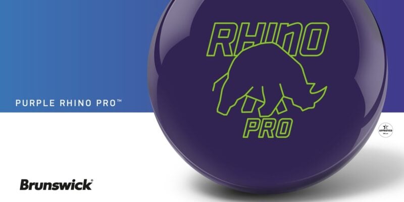 Brunswick Purple Rhino Pro bowling ball launch banner