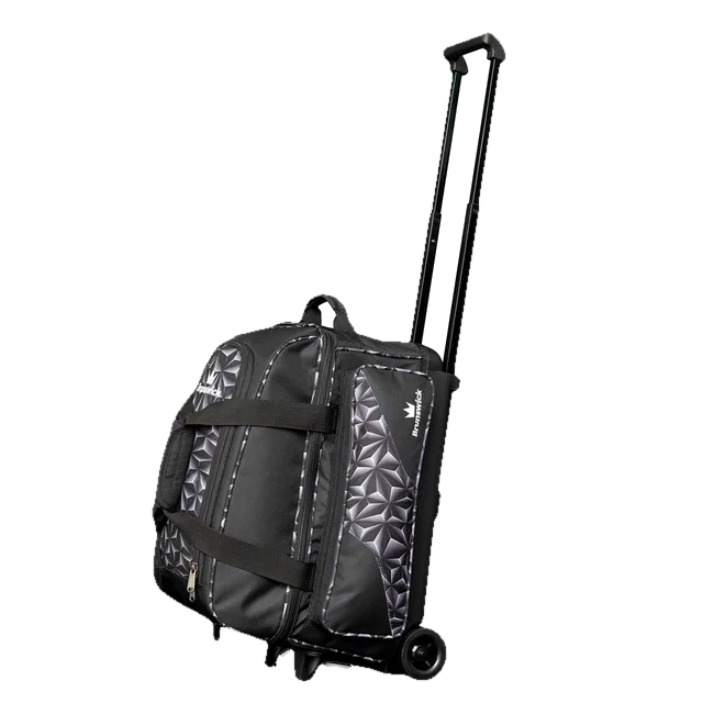 Brunswick Zone Double 2 Ball Roller Black Prism Bowling Bag