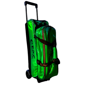 Epic 3 Ball Flash Triple Tote Emerald Green Holo With Removeable Pouch Bowling Bag