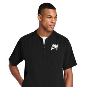 Swag CoolWick Short Sleeve 1/2-Zip Bowling Jacket - Black