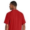 CoolWick Short Sleeve 1/2-Zip Bowling Jacket back - Deep Red