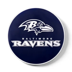 KR Strikeforce NFL Baltimore Ravens round rubber bowling shammy, embossed team logo