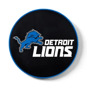 KR Strikeforce NFL Detroit Lions round rubber bowling shammy, embossed team logo