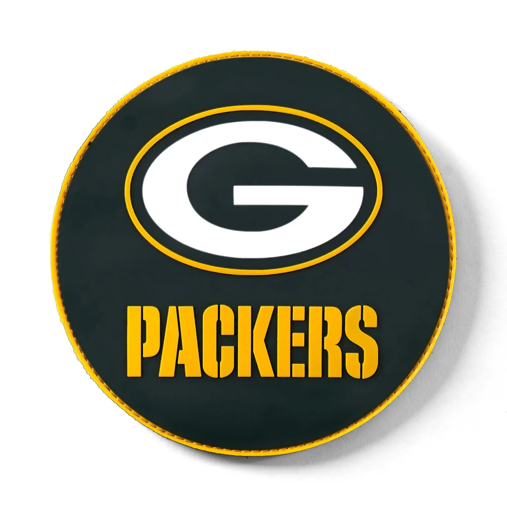 KR Strikeforce NFL Green Bay Packers round rubber bowling shammy, embossed team logo