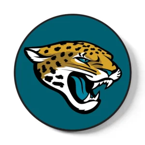 KR Strikeforce NFL Jacksonville Jaguars round rubber bowling shammy, embossed team logo