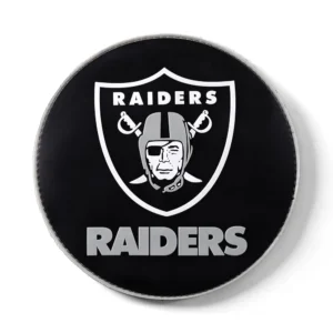 KR Strikeforce NFL Las Vegas Raiders round rubber bowling shammy, embossed team logo