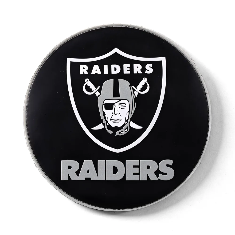 KR Strikeforce NFL Las Vegas Raiders round rubber bowling shammy, embossed team logo
