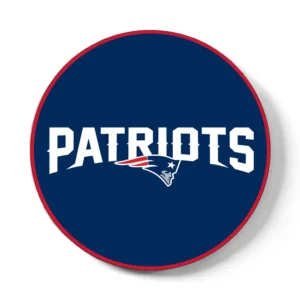 KR Strikeforce NFL New England Patriots round rubber bowling shammy, embossed team logo