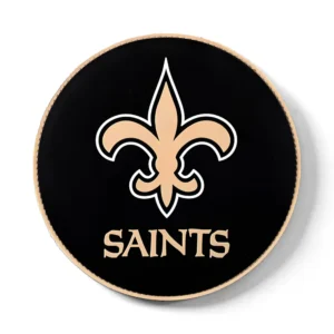KR Strikeforce NFL New Orleans Saints round rubber bowling shammy, embossed team logo