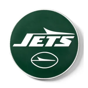 KR Strikeforce NFL New York Jets round rubber bowling shammy, embossed team logo