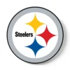 KR Strikeforce NFL Pittsburgh Steelers round rubber bowling shammy, embossed team logo