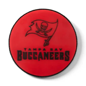 KR Strikeforce NFL Tampa Bay Buccaneers round rubber bowling shammy, embossed team logo