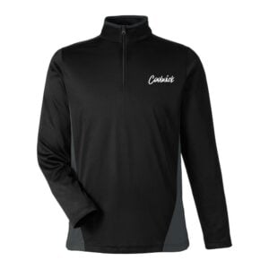 CoolWick CoolWick Colorblock Quarter-Zip Bowling Pullover - Black/Dark Charcoal