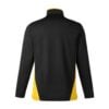 CoolWick Colorblock Quarter-Zip Bowling Pullover back - Black/Sunray Yellow