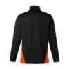 CoolWick Colorblock Quarter-Zip Bowling Pullover back - Black/Team Orange