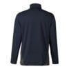 CoolWick Colorblock Quarter-Zip Bowling Pullover back - Dark Navy/Dark Charcoal
