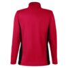 CoolWick Women's Colorblock Quarter-Zip Bowling Pullover back - Red/Black