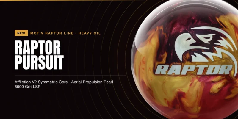 Motiv Raptor Pursuit bowling ball launch banner