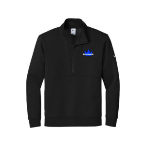 Brunswick Nike Men's Club Fleece Sleeve Swoosh 1/2-Zip Bowling Pullover - Black
