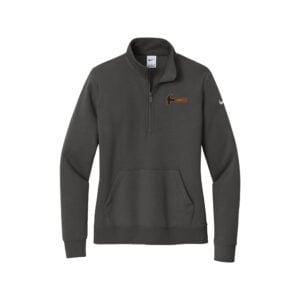 Hammer Nike Ladies Club Fleece Sleeve Swoosh 1/2-Zip Pullover, Anthracite