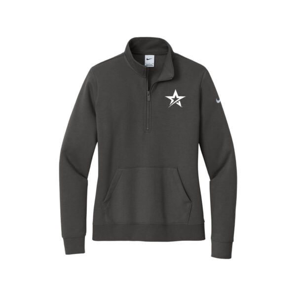 Roto Grip Nike Ladies Club Fleece Sleeve Swoosh 1/2-Zip Pullover, Anthracite