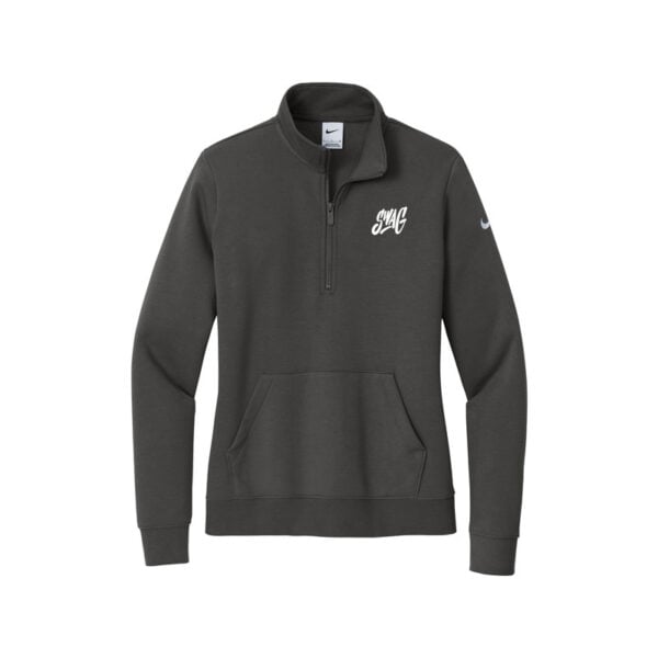 Swag Nike Ladies Club Fleece Sleeve Swoosh 1/2-Zip Pullover, Anthracite