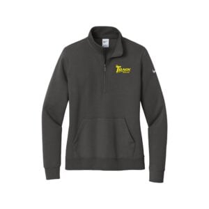 Track Nike Ladies Club Fleece Sleeve Swoosh 1/2-Zip Pullover, Anthracite