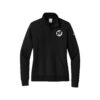 DV8 Nike Ladies Club Fleece Sleeve Swoosh 1/2-Zip Pullover, Black