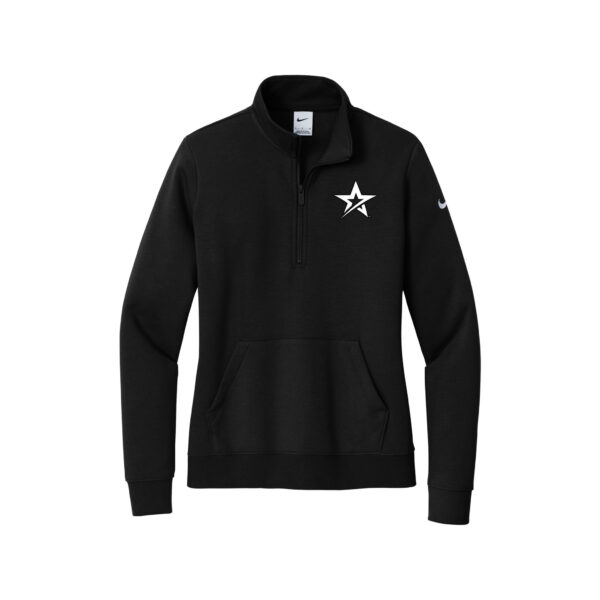 Roto Grip Nike Ladies Club Fleece Sleeve Swoosh 1/2-Zip Pullover, Black
